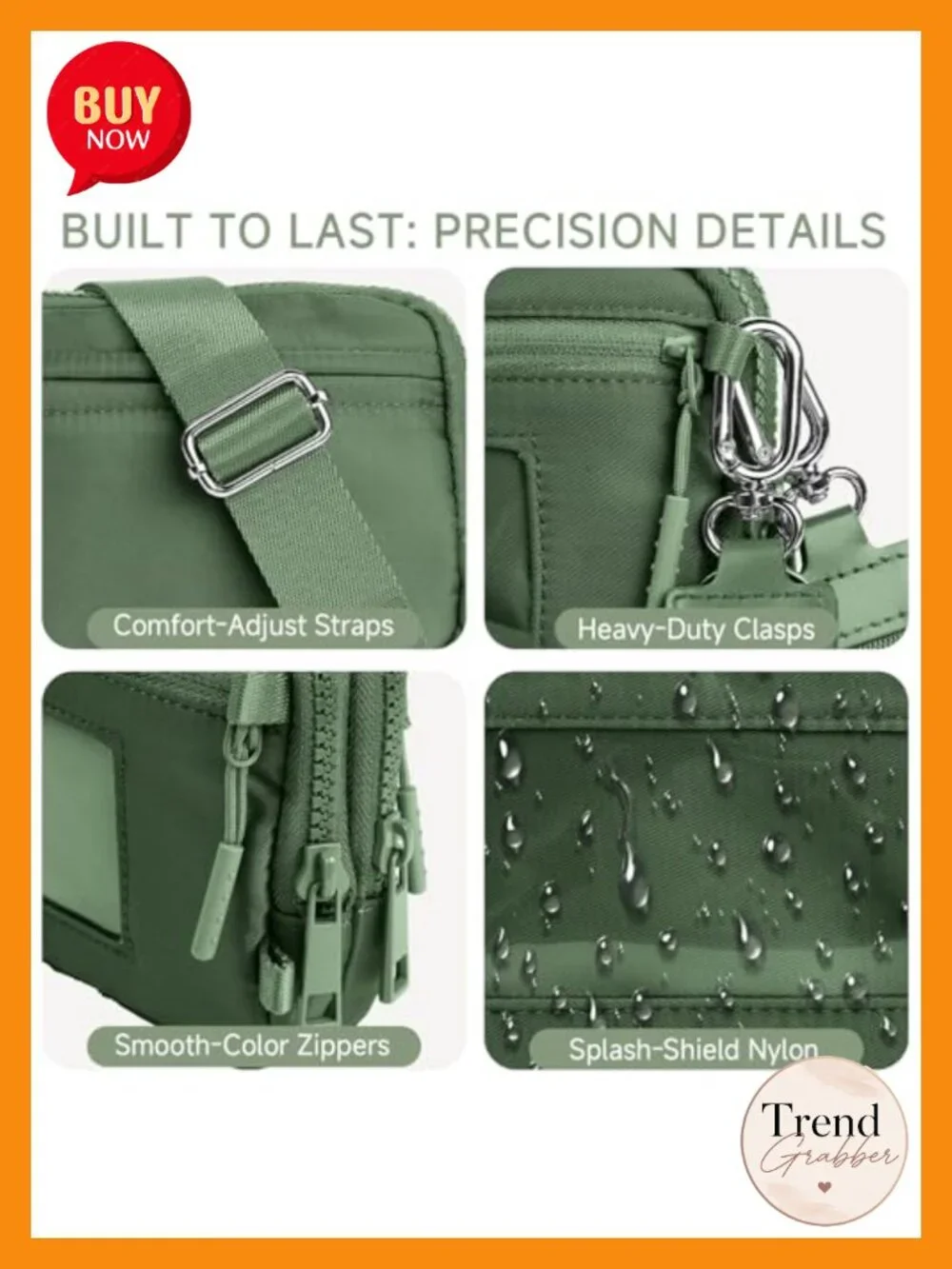 Checkered Nylon Wristlet Wallet with RFID Blocking, Card Holder & Crossbody
